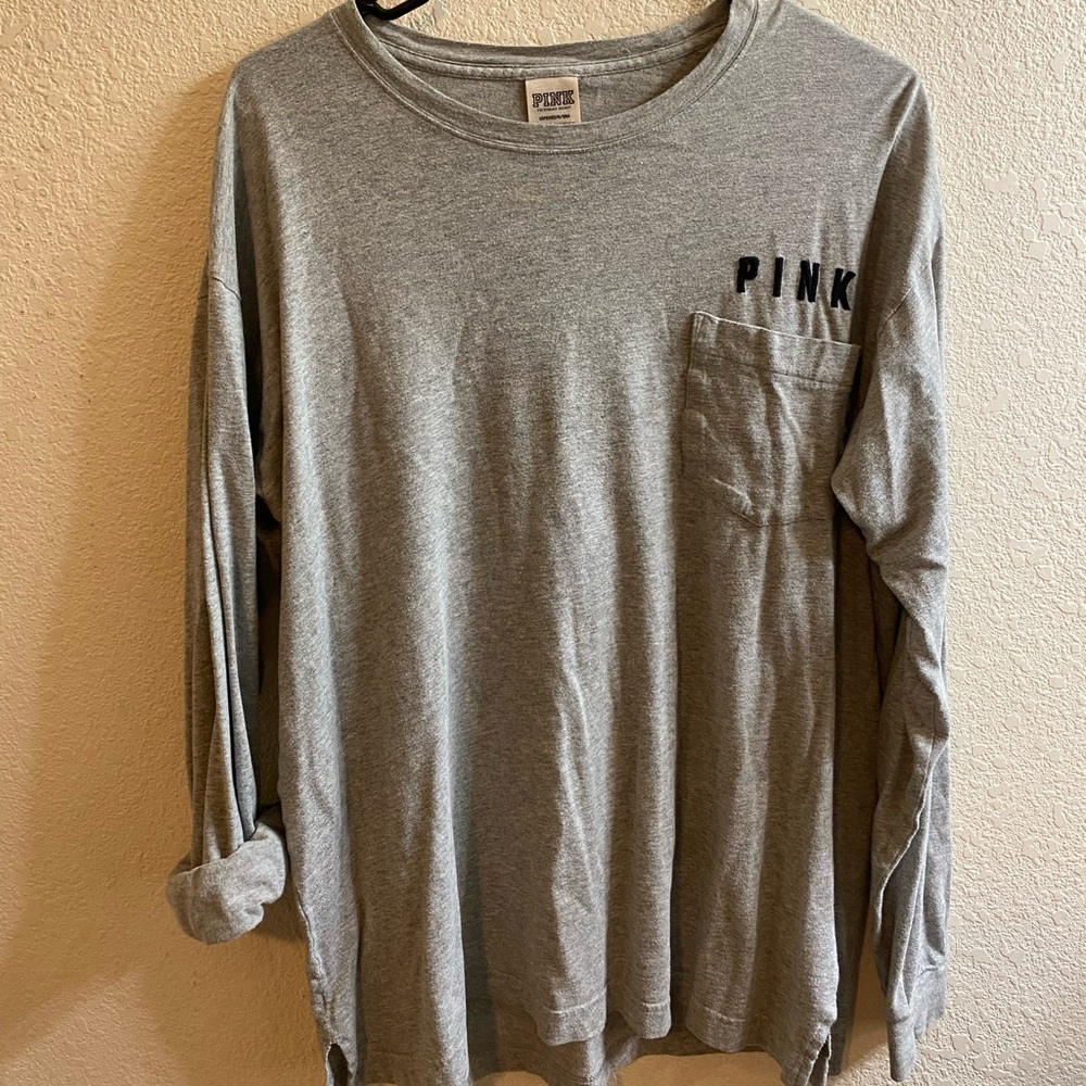 PINK - Grey Long Sleeve